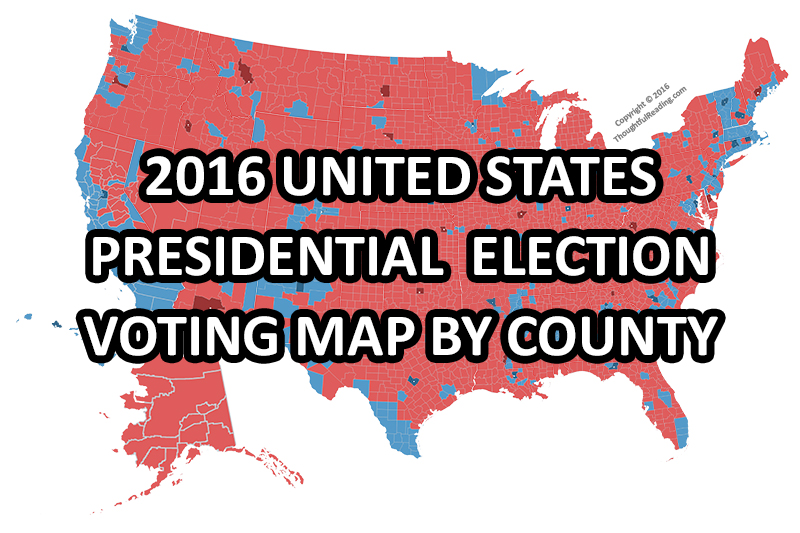 2016 presidential election voting map by county featured